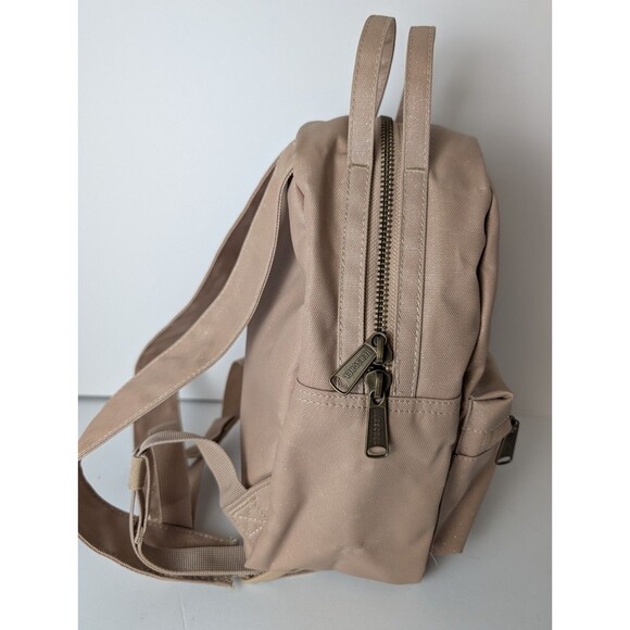 Herschel Womens Nova Metallic Tan Inner Pockets Nylon Mini Backpack - Picture 4 of 14